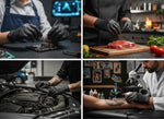 Black Nitrile Disposable Gloves – Powder-Free & Latex-Free – S, M, L, XL